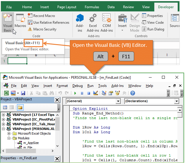 vb editor for excel 2016 for mac